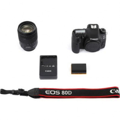 Цифр. фотокамера дзеркальна Canon EOS 80D + об'єктив 18-135 IS nano USM-21-зображення