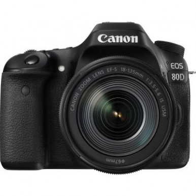 Цифр. фотокамера дзеркальна Canon EOS 80D + об'єктив 18-135 IS nano USM-22-изображение