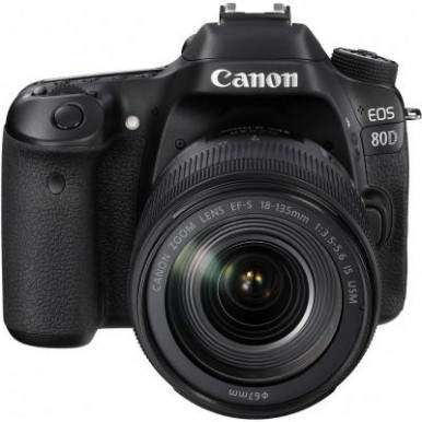 Цифр. фотокамера дзеркальна Canon EOS 80D + об'єктив 18-135 IS nano USM-28-изображение