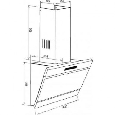 Витяжка кухонна ZIRTAL FORTE 90 BL-11-зображення