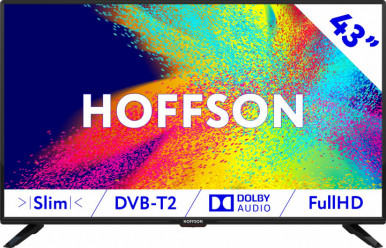 Телевізор LED Hoffson A43FHD200T2S-18-зображення