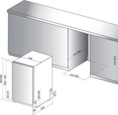 Посудомийна машина Hotpoint-Ariston HSIC3T127C-17-зображення