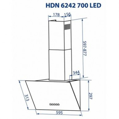 Витяжка кухонна Minola HDN 6242 BL 700 LED-15-зображення
