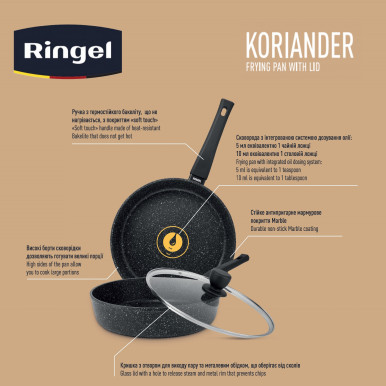 Сковорода RINGEL Koriander глибока 26 см з кришкою-46-зображення