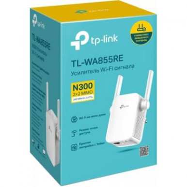 Підсилювач Wi-Fi сигналу TP-Link TLWA855RE 802.11n 2.4 ГГц, N300, 1хFE LAN
-6-изображение