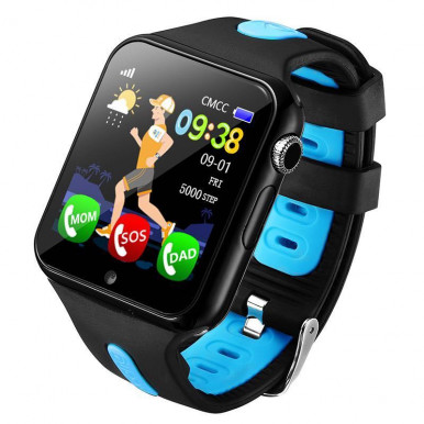 Дитячий смарт-годинник Smart Baby Watch V5K sim+gps (black-blue)-1-зображення