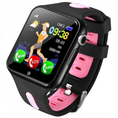 Дитячий смарт-годинник Smart Baby Watch V5K sim+gps (black-rose)-2-зображення