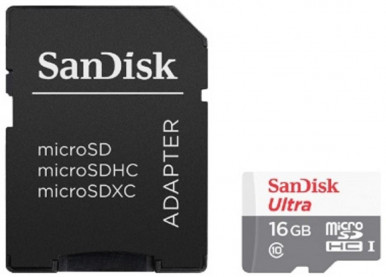 Карта пам'яті SanDisk microSDHC 16GB Class 10 Ultra (SDSQUNB-016G-GN3MA)-2-зображення
