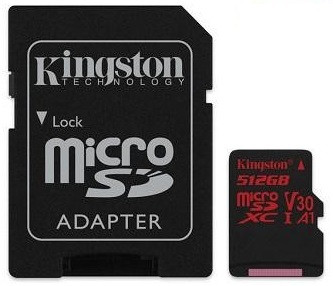 Карта памяти Kingston microSDHC 512GB UHS-I U3 A1 Canvas React (SDCR/512GB) + SD адаптер-1-изображение