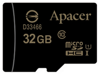 Карта пам'яті Apacer microSDHC 32GB C10 UHS-I (AP32GMCSH10U1-RA)-1-зображення