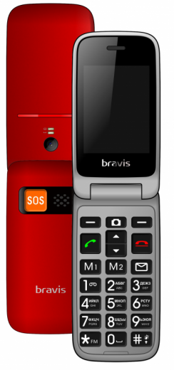Мобільний телефон BRAVIS C244 Signal Dual Sim (червоний)-7-зображення