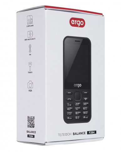 Мобильный телефон ERGO F284 Balance Dual Sim Black-13-изображение