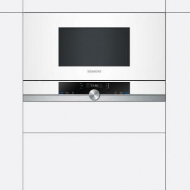 Встраиваемая микроволновая печь Siemens BF634LGW1 - 21л./900Ватт/TFT дисплей/белый-7-изображение