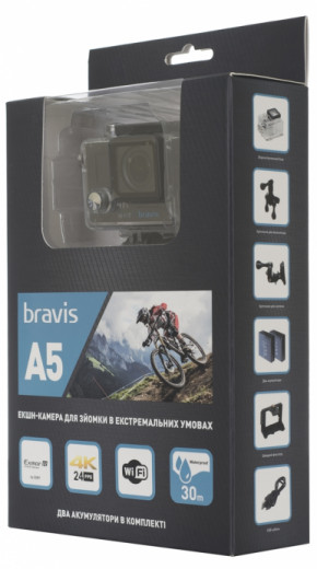 Екшн камера Bravis A5 чорний-24-изображение