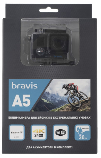 Екшн камера Bravis A5 чорний-25-изображение