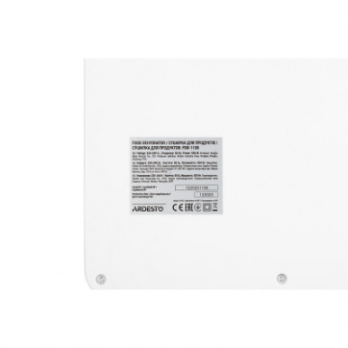 Сушка для продуктів Ardesto FDB-1138 - 550Вт/ 10+1 піддонів вис. 3см/рег. темп./ біла-37-зображення