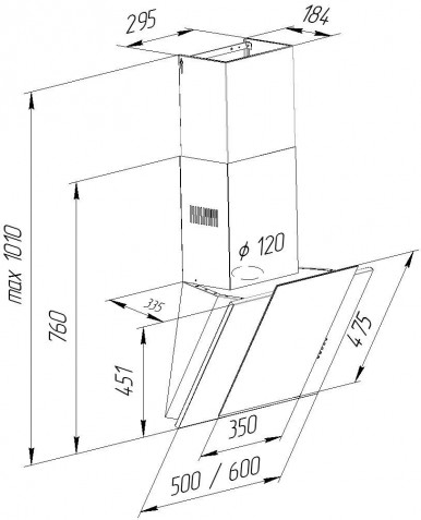 Вытяжка Pyramida NR-MV 60 SYE-26 BL-11-изображение