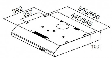 Вытяжка Pyramida UX 60 WH-15-изображение