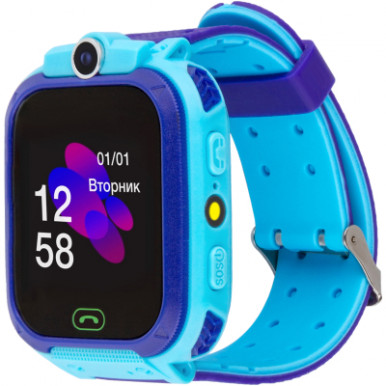 Смарт-часы Discovery iQ3700 Camera LED Light Blue Детские смарт часы-телефон трек (iQ3700 Blue)-6-изображение