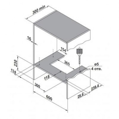 Вытяжка кухонная Pyramida HBE 60 (1100) SL BL-11-изображение