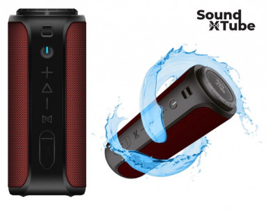 Акустическая система 2E SoundXTube TWS, MP3, Wireless, Waterproof Red-10-изображение