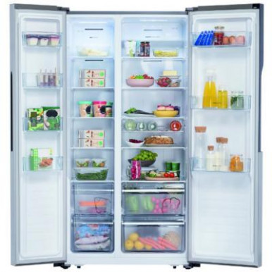 Холодильник SBS Gorenje NRS8181KX, 185х63х83см, 2 двері, 264( 164)л, А+, NF+ , Зона св-ті, Зовн. Диспл, Сріблястий-6-зображення