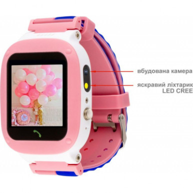 Смарт-годинник Amigo GO004 Splashproof Camera+LED Pink-9-зображення