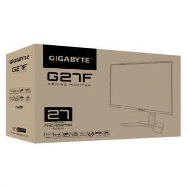 Монитор LCD GIGABYTE 27" G27F, 2xHDMI, DP, 2xUSB, MM, IPS, 1920x1080, 144Hz, 1mc, DCI-P3 95%, FreeSync-16-изображение