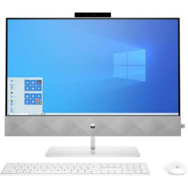 Персональний комп'ютер-моноблок HP Pavilion 27FHD Touch/Intel i5-10400T/8/256F/NVD350/kbm/W10/White-5-зображення