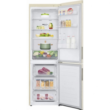Холодильник с нижн. мороз. камерою LG GA-B459CEWM, 186х68х60см, 2 дв., Холод.відд. - 234л, Мороз. відд. - 107л, A++, NF, Інв., Зовнішній дисплей, Бежевий-21-зображення