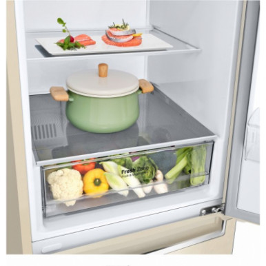 Холодильник с нижн. мороз. камерою LG GA-B509SESM, 203х68х60см, 2 дв., Холод.відд. - 277л, Мороз. відд. - 107л, A++, NF, Інв., З-15-зображення