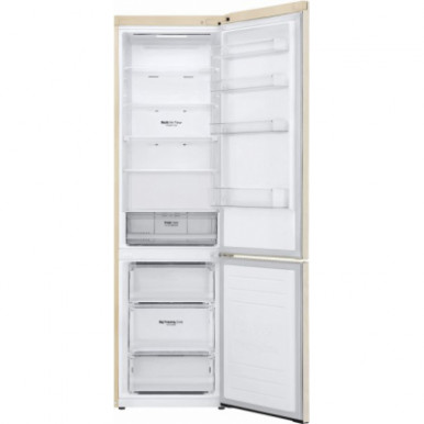 Холодильник с нижн. мороз. камерою LG GA-B509SESM, 203х68х60см, 2 дв., Холод.відд. - 277л, Мороз. відд. - 107л, A++, NF, Інв., З-20-зображення
