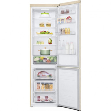 Холодильник с нижн. мороз. камерою LG GA-B509SESM, 203х68х60см, 2 дв., Холод.відд. - 277л, Мороз. відд. - 107л, A++, NF, Інв., З-21-зображення