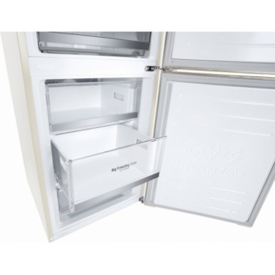 Холодильник с нижн. мороз. камерою LG GW-B509SEUM, 203х68х60см, 2 дв., Холод.відд. - 277л, Мороз. відд. - 107л, A++, NF, Інв., Зона свіжості, Зовнішній дисплей, Бежевий-15-зображення