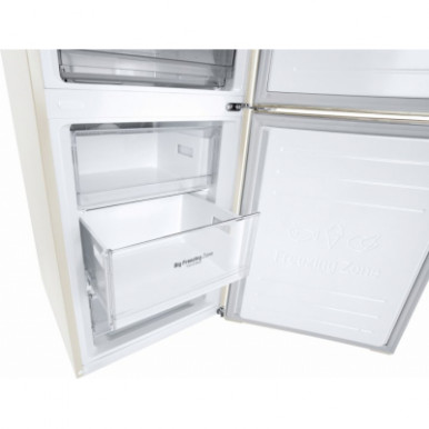 Холодильник с нижн. мороз. камерою LG GW-B509SEJM, 203х68х60см, 2 дв., Холод.відд. - 277л, Мороз. відд. - 107л, A++, NF, Інв., Зона свіжості, Внутр. дисплей, Бежевий-14-зображення