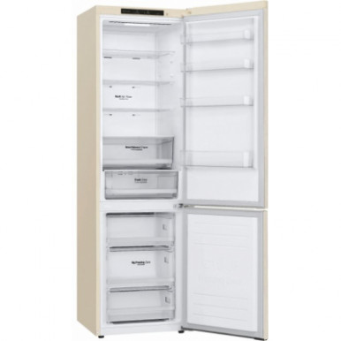 Холодильник с нижн. мороз. камерою LG GW-B509SEJM, 203х68х60см, 2 дв., Холод.відд. - 277л, Мороз. відд. - 107л, A++, NF, Інв., Зона свіжості, Внутр. дисплей, Бежевий-18-зображення