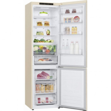 Холодильник с нижн. мороз. камерою LG GW-B509SEJM, 203х68х60см, 2 дв., Холод.відд. - 277л, Мороз. відд. - 107л, A++, NF, Інв., Зона свіжості, Внутр. дисплей, Бежевий-19-зображення