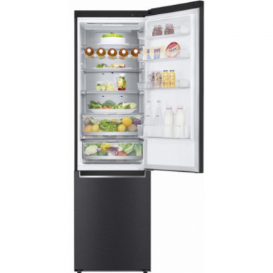 Холодильник с нижн. мороз. камерой LG GW-B509SBUM, 203х68х60см, 2 дв., Холод.відд. - 277л, Мороз. відд. - 107л, A++, NF, Інв., Зона свіжості, Зовнішній дисплей, Чорний матовий-22-зображення