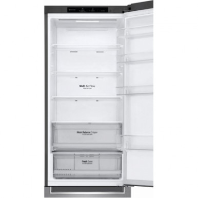 Холодильник з нижн. мороз. камерою LG GW-B509SMJM, 203х68х60см, 2 дв., Холод.відд. - 277л, Мороз. відд. - 107л, A++, NF, Інв., Сірий-14-зображення