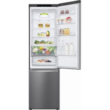 Холодильник з нижн. мороз. камерою LG GW-B509SMJM, 203х68х60см, 2 дв., Холод.відд. - 277л, Мороз. відд. - 107л, A++, NF, Інв., Сірий-18-зображення