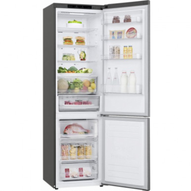 Холодильник з нижн. мороз. камерою LG GW-B509SMJM, 203х68х60см, 2 дв., Холод.відд. - 277л, Мороз. відд. - 107л, A++, NF, Інв., Сірий-22-зображення
