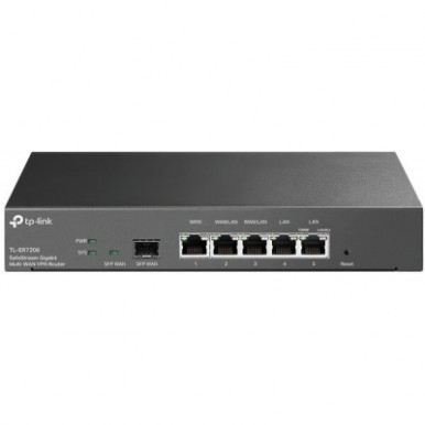 Мультисервісний маршрутизатор TP-LINK ER7206 2xGE LAN 1xGE WAN 2xGE LAN 1xSFP VPN Omada-3-зображення