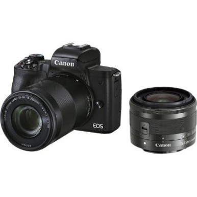 Цифровий фотоапарат Canon EOS M50 Mk2 + 15-45 IS STM + 55-200 IS STM Black (4728C041)-8-зображення