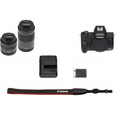 Цифровий фотоапарат Canon EOS M50 Mk2 + 15-45 IS STM + 55-200 IS STM Black (4728C041)-15-зображення