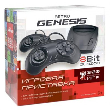 Ігрова консоль Retro Genesis 8 Bit Junior (300 ігор, 2 дротових джой (ConSkDn84)-2-зображення