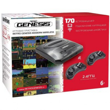 Игровая консоль Retro Genesis 16 bit Modern Wireless (170 игр, 2 беспр (ConSkDn78)-4-изображение