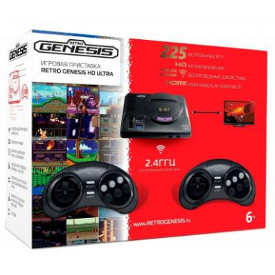 Ігрова консоль Retro Genesis 16 bit HD Ultra (225 ігор, 2 бездротових (ConSkDn73)-8-зображення