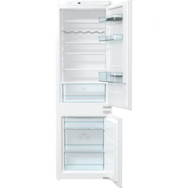 Вбуд. холодильник з мороз. камерою Gorenje NRKI4182E1, 177х55х54см, 2 двері, 180( 68)л, А+, NF+ , Зона св-ті, Внутр. Диспл, Біли-1-зображення
