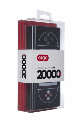 Портативная батарея ERGO LI-88 - 20000 mAh Li-ion Black Gaming console-15-изображение
