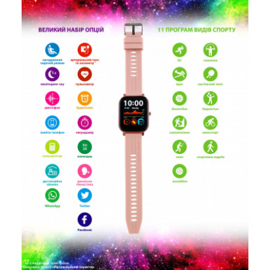 Смарт-часы Amico GO FUN Pulseoximeter and Tonometer pink (850475)-6-изображение